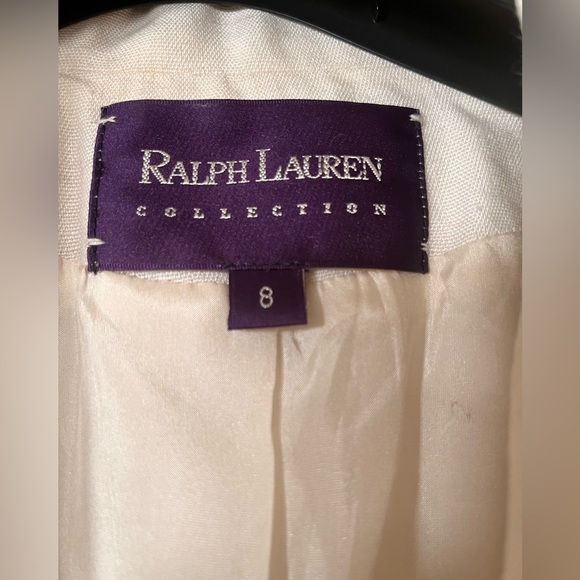 Ralph Lauren Purple Label White Blazer Size 8 - Picture 4 of 4